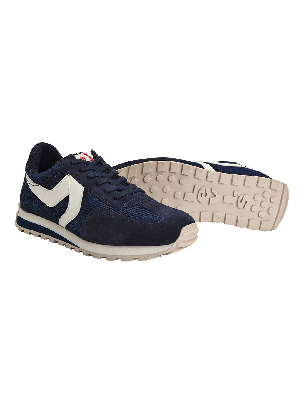 Men's Blue Colorblock Sneakers - Top View