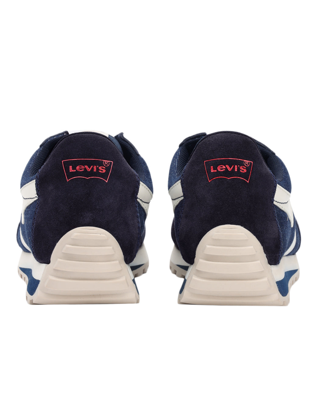 Men's Blue Colorblock Sneakers - Back View