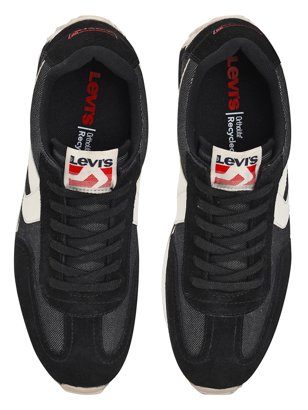 Men's Black Colorblock Sneakers - FrontSet View