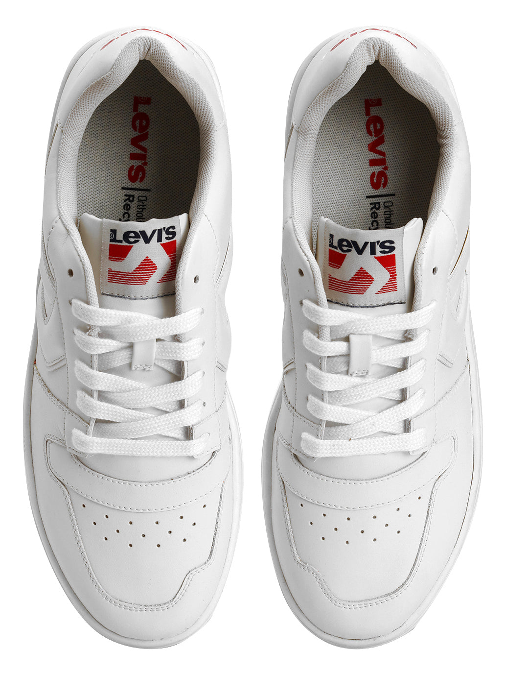 Men's White Solid Sneakers - FrontSet View