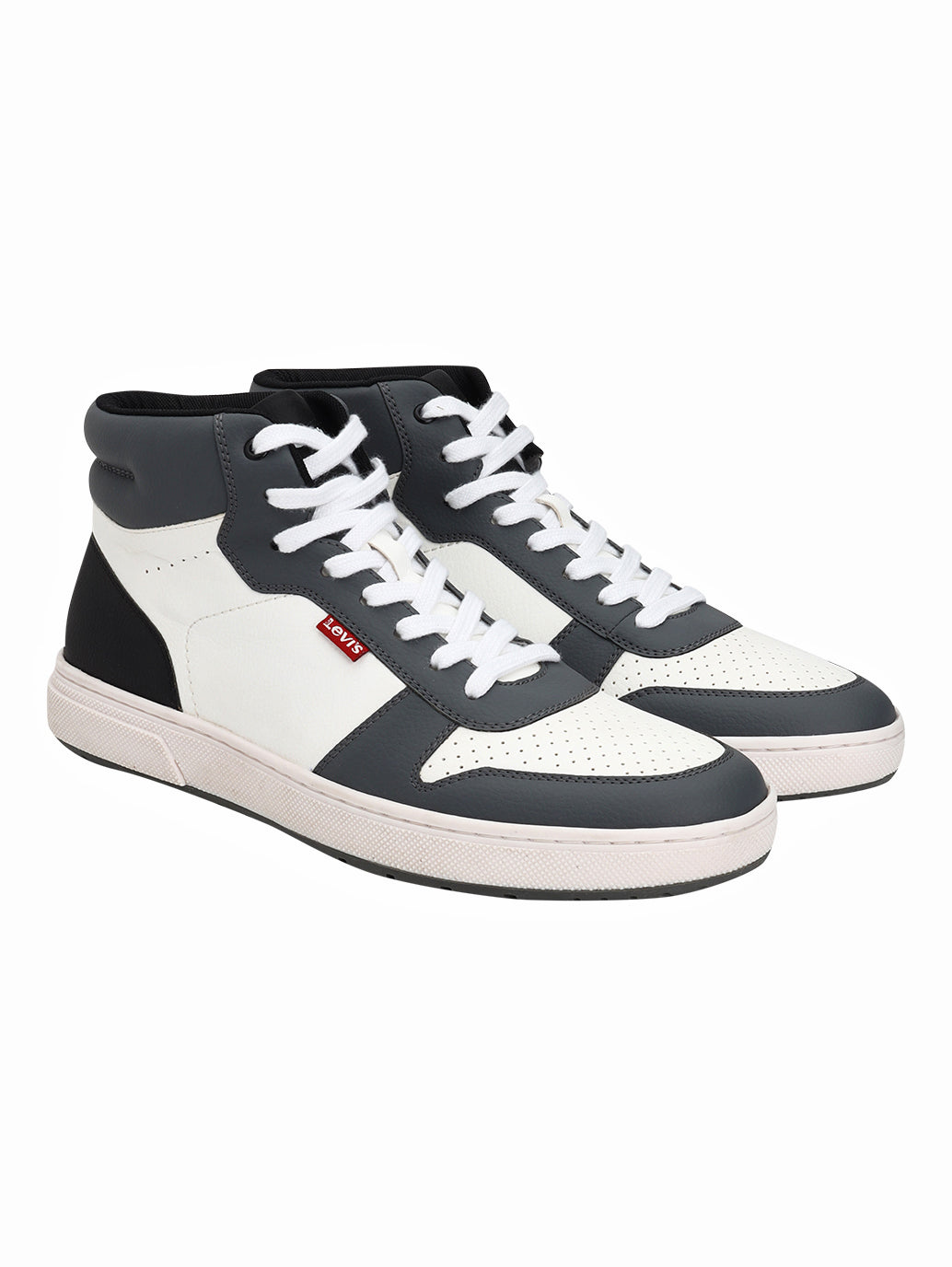 Men's Grey Colorblock Sneakers - Front View