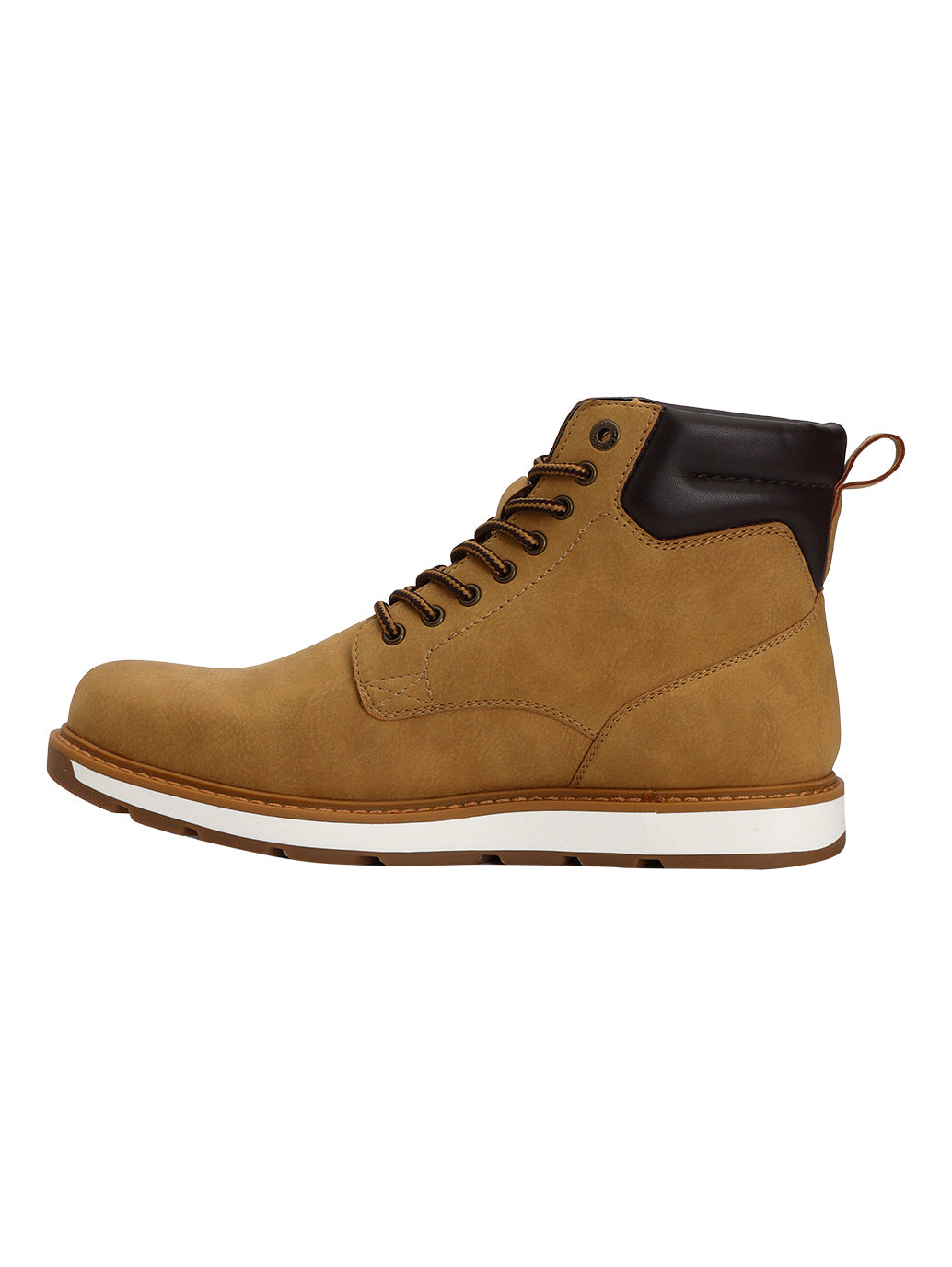 Men's Tan Solid Boots - Side View