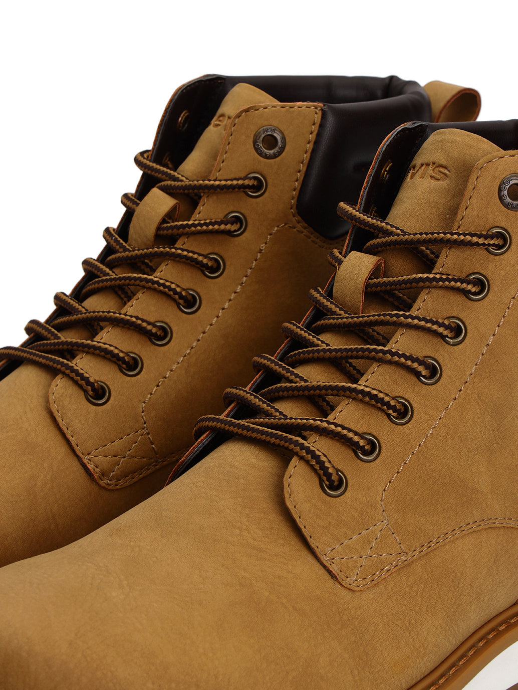 Men's Tan Solid Boots - Detail View