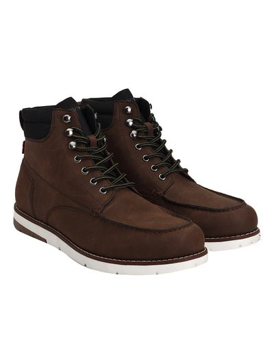 Men's Brown Solid Boots