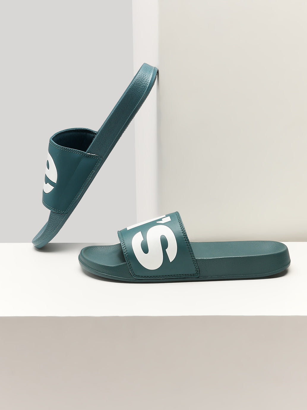Men's Brand Logo Slides - Style View