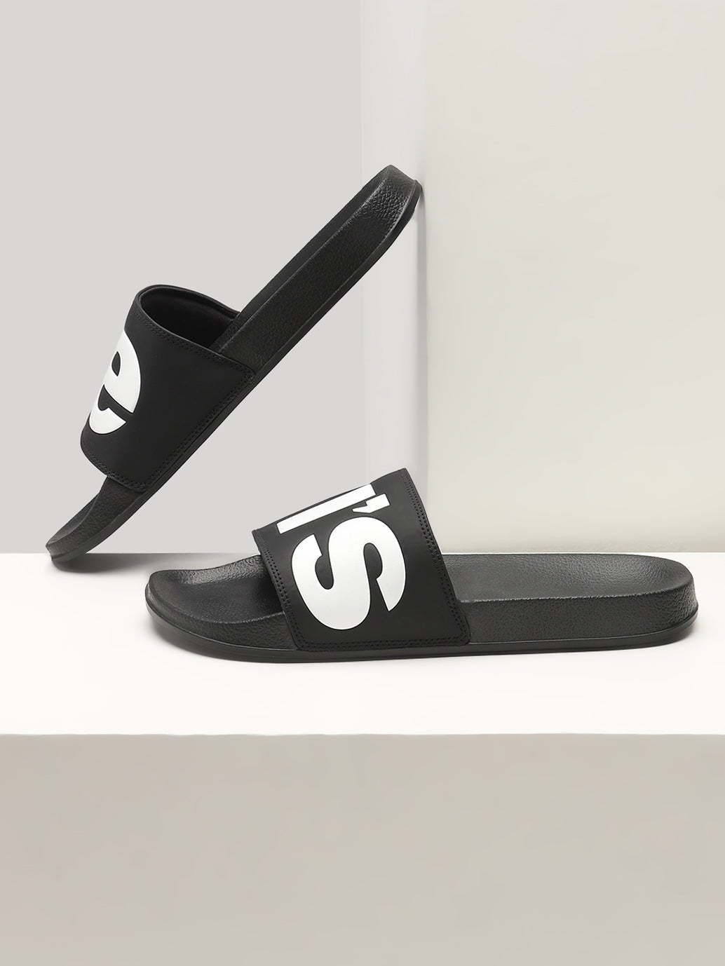 Men's Brand Logo Slides - Style View