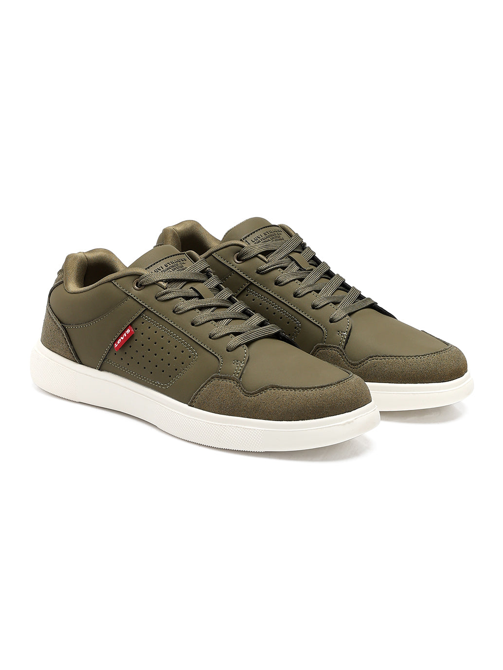 Men's Green Casual Sneakers - Font View