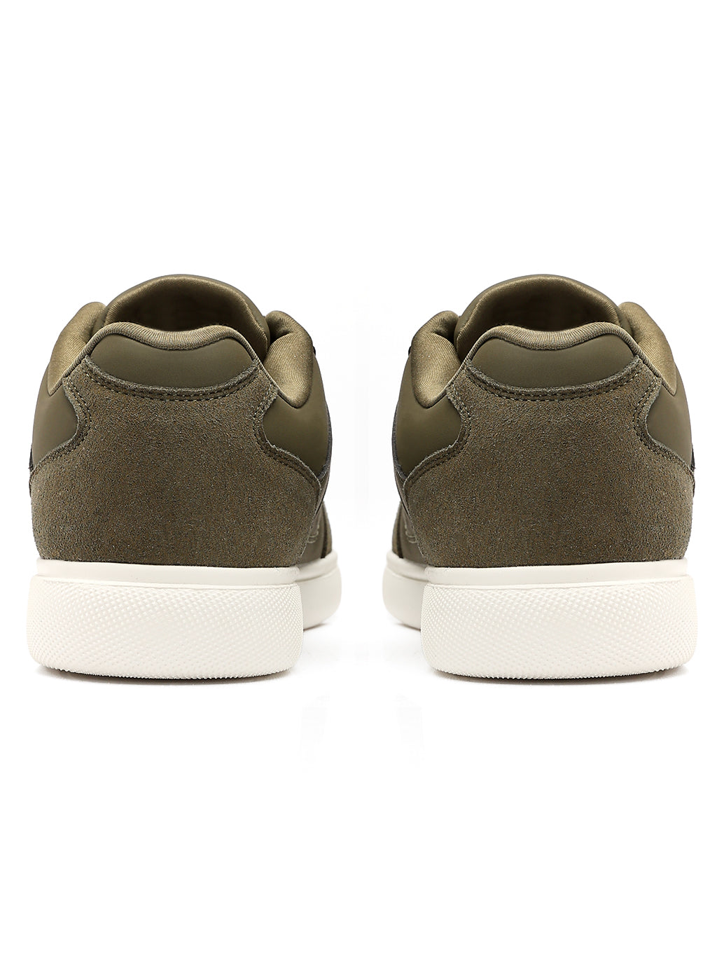 Men's Green Casual Sneakers - Back View