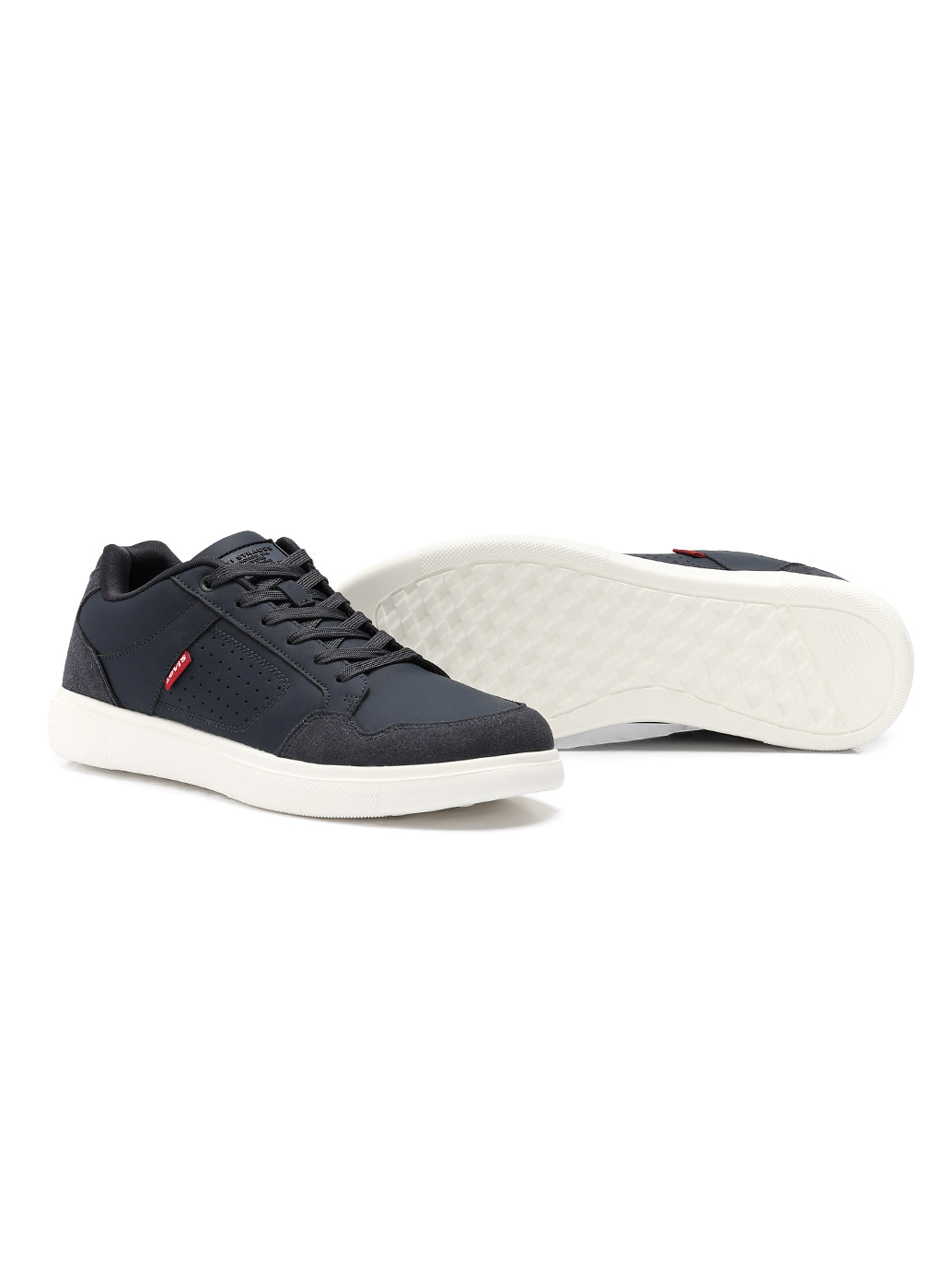 Men's Navy Casual Sneakers - Top View
