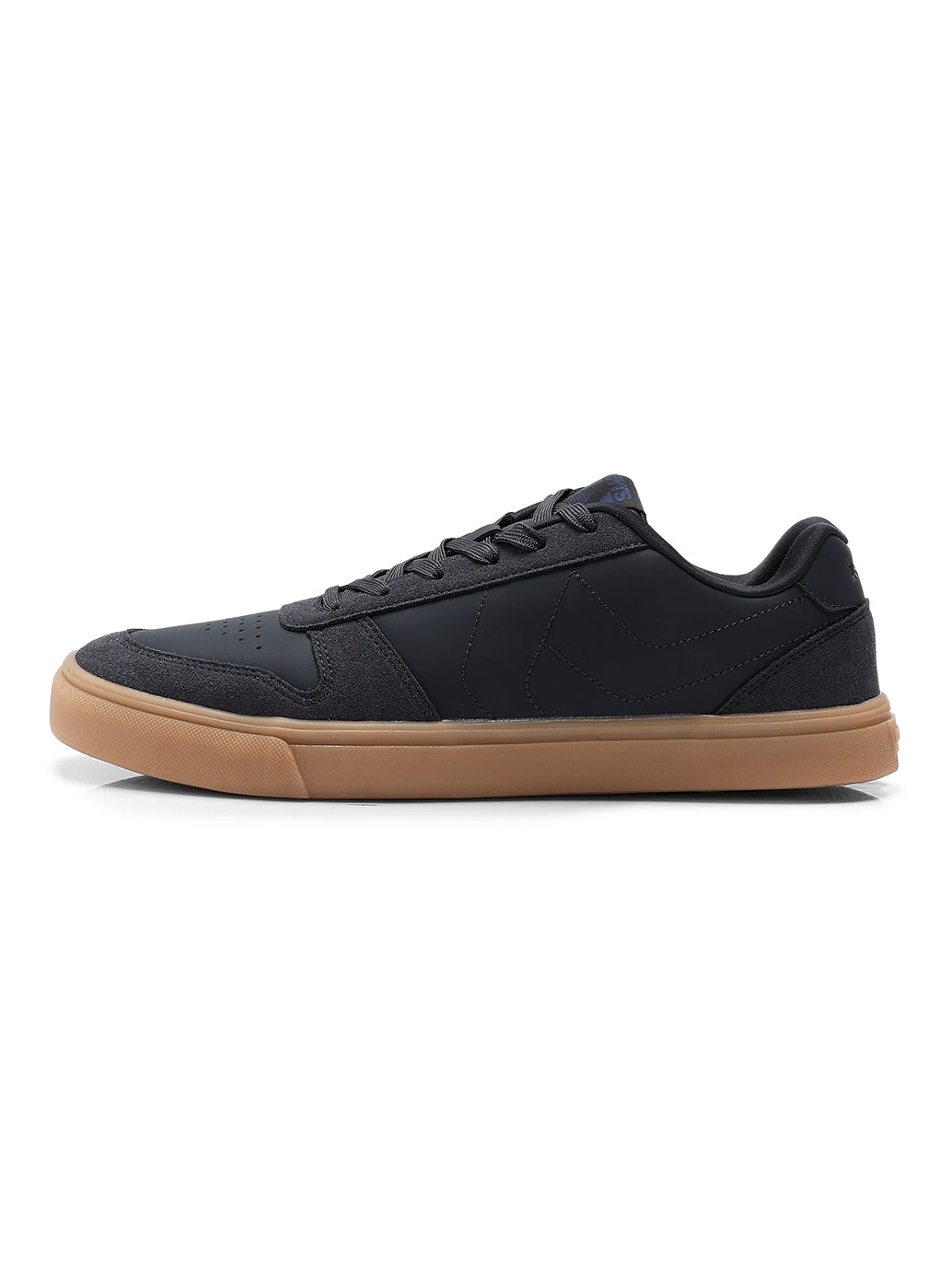 Men's Black Casual Sneakers - Side View