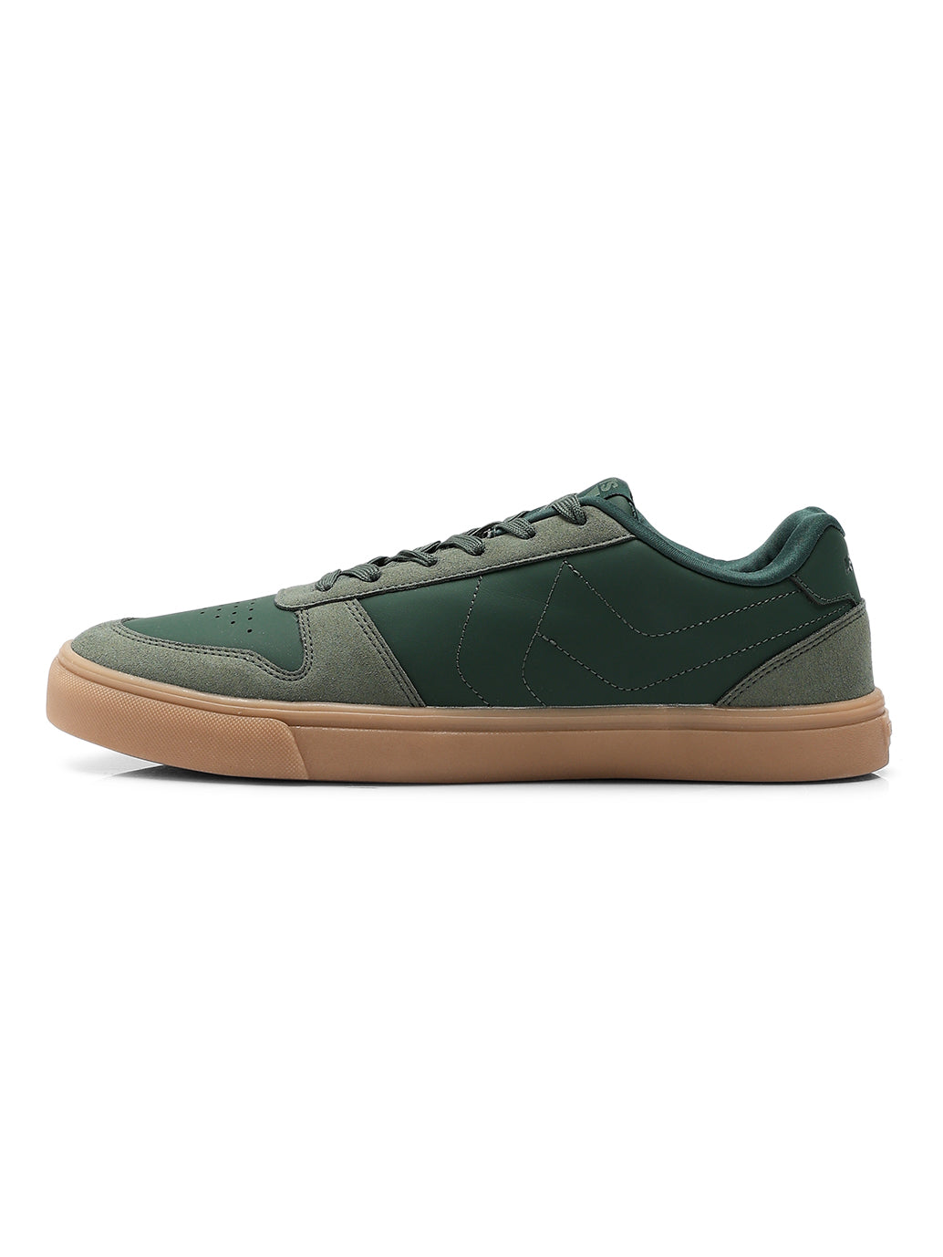 Men's Colorblock Green Sneakers - Side View