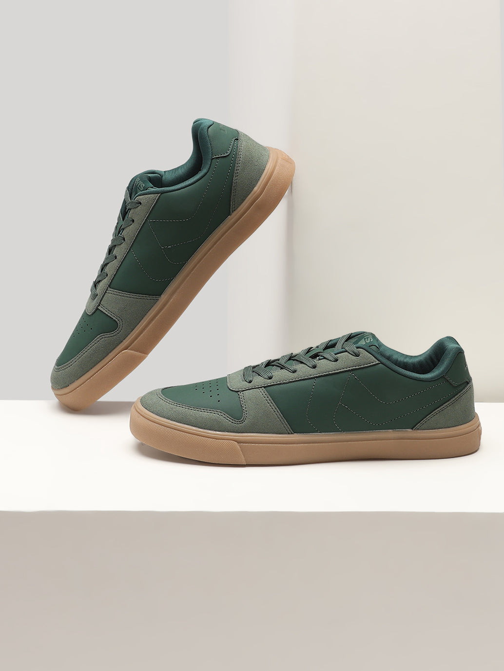 Men's Colorblock Green Sneakers