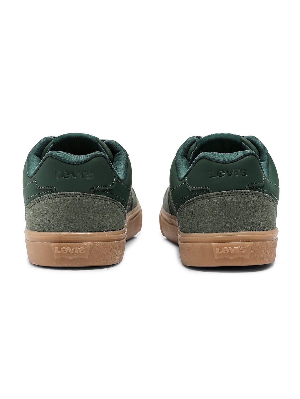 Men's Colorblock Green Sneakers - Back View
