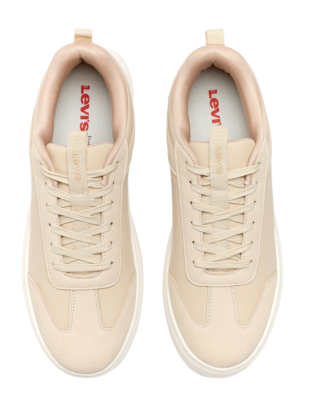 Men's Colorblock Beige Sneakers - FontSet View