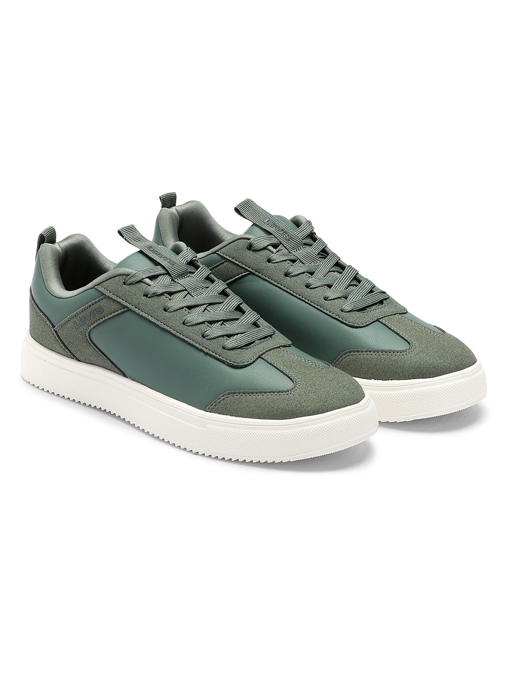 Men's Colorblock Green Sneakers - Font View