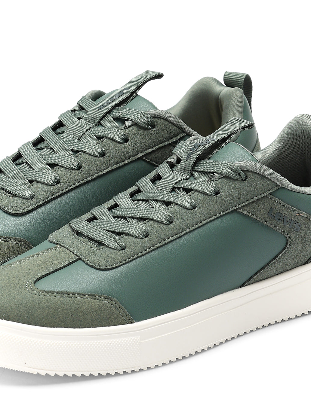 Men's Colorblock Green Sneakers - Detail View