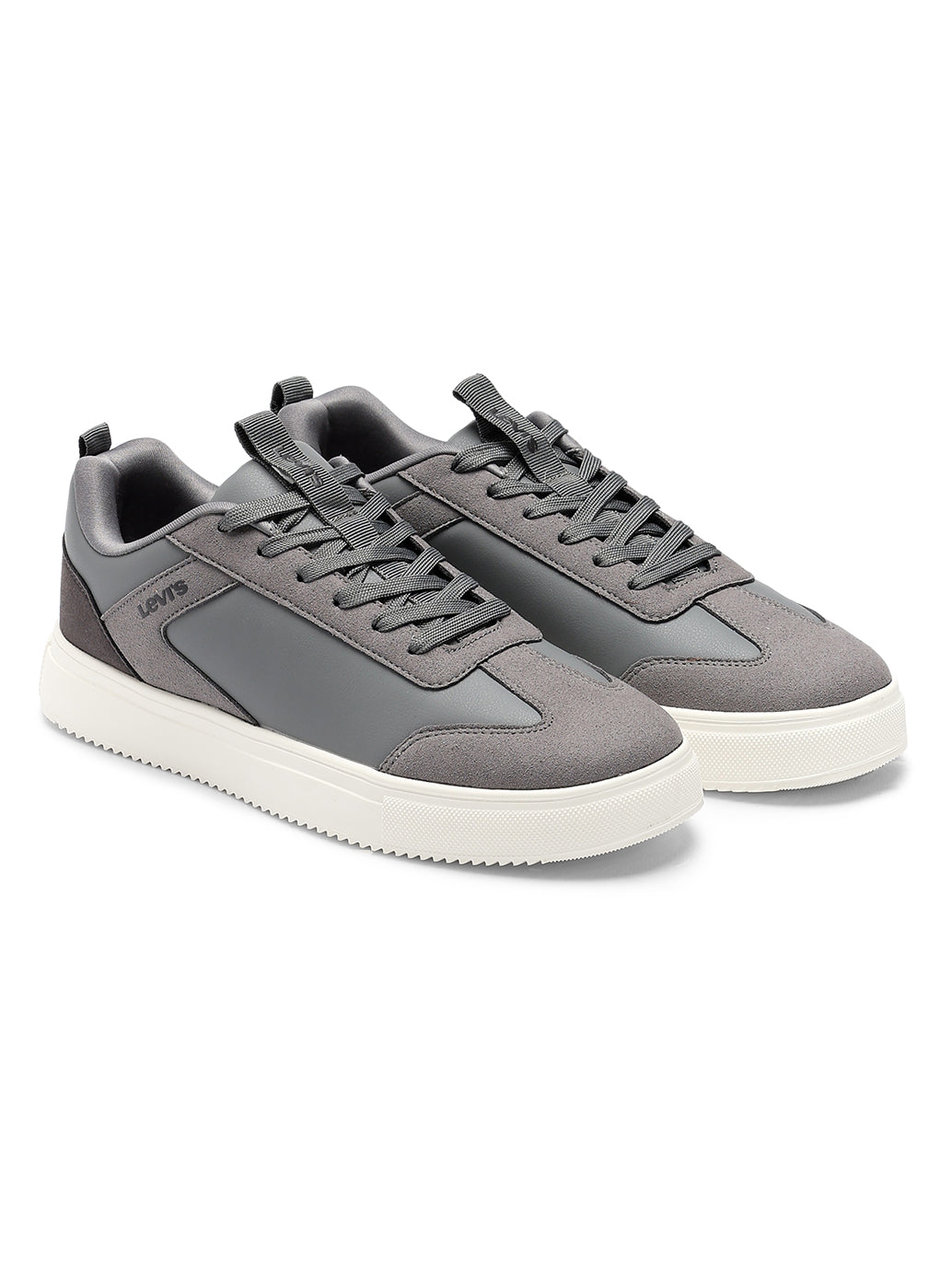 Men's Colorblock Grey Sneakers - Font View