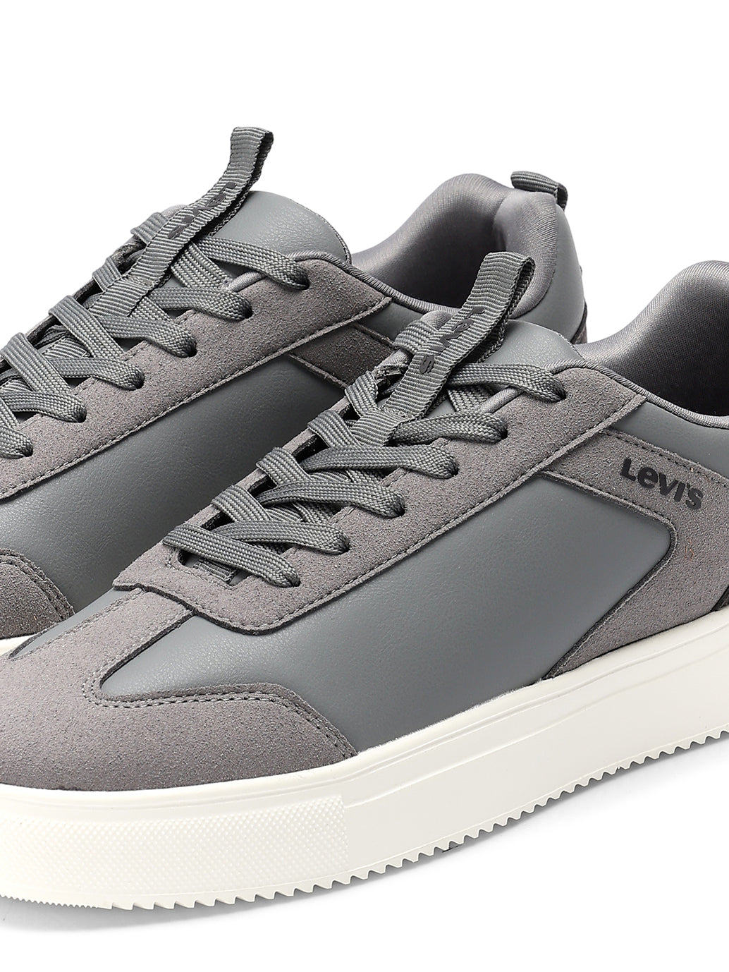 Men's Colorblock Grey Sneakers - Detail View