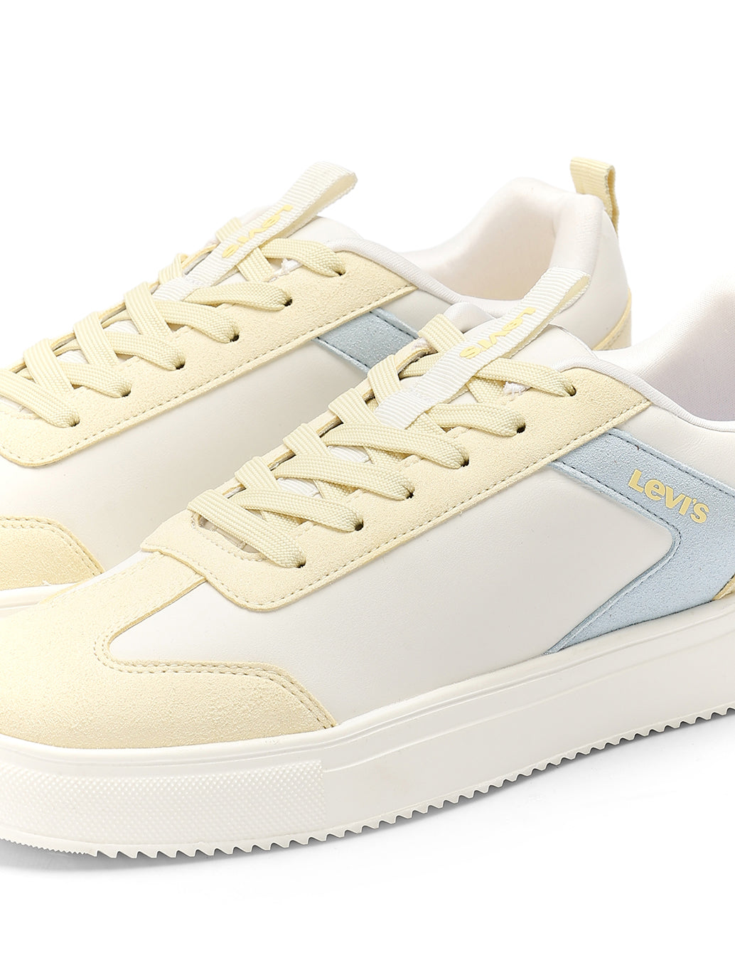 Men's Colorblock White Sneakers - Detail View