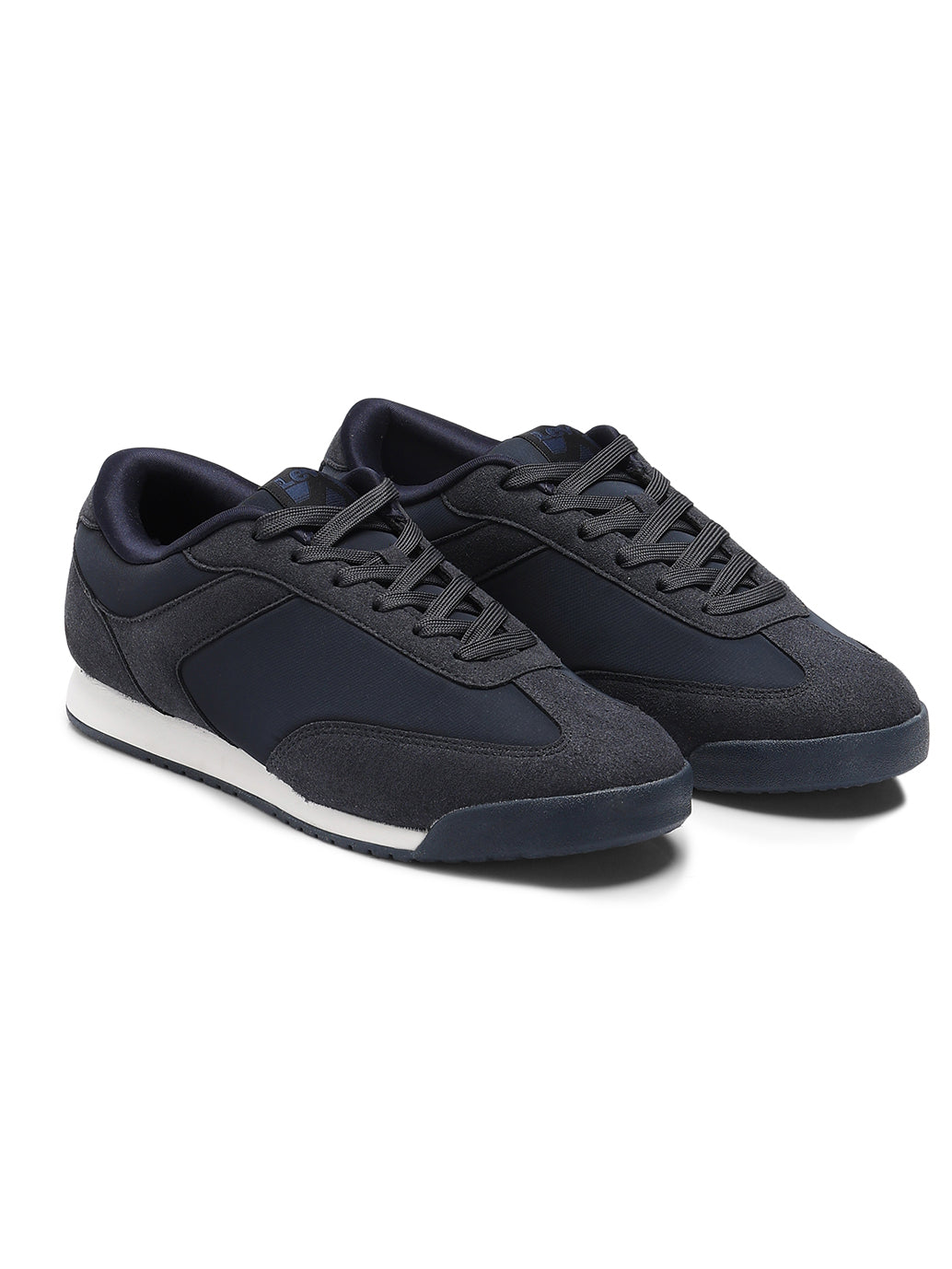 Men's Colorblock Navy Sneakers - Font View