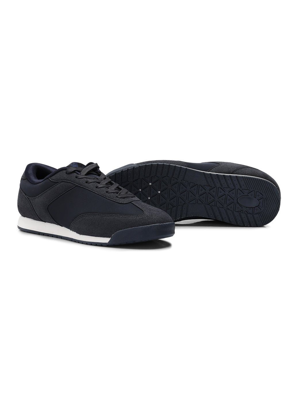 Men's Colorblock Navy Sneakers - Top View