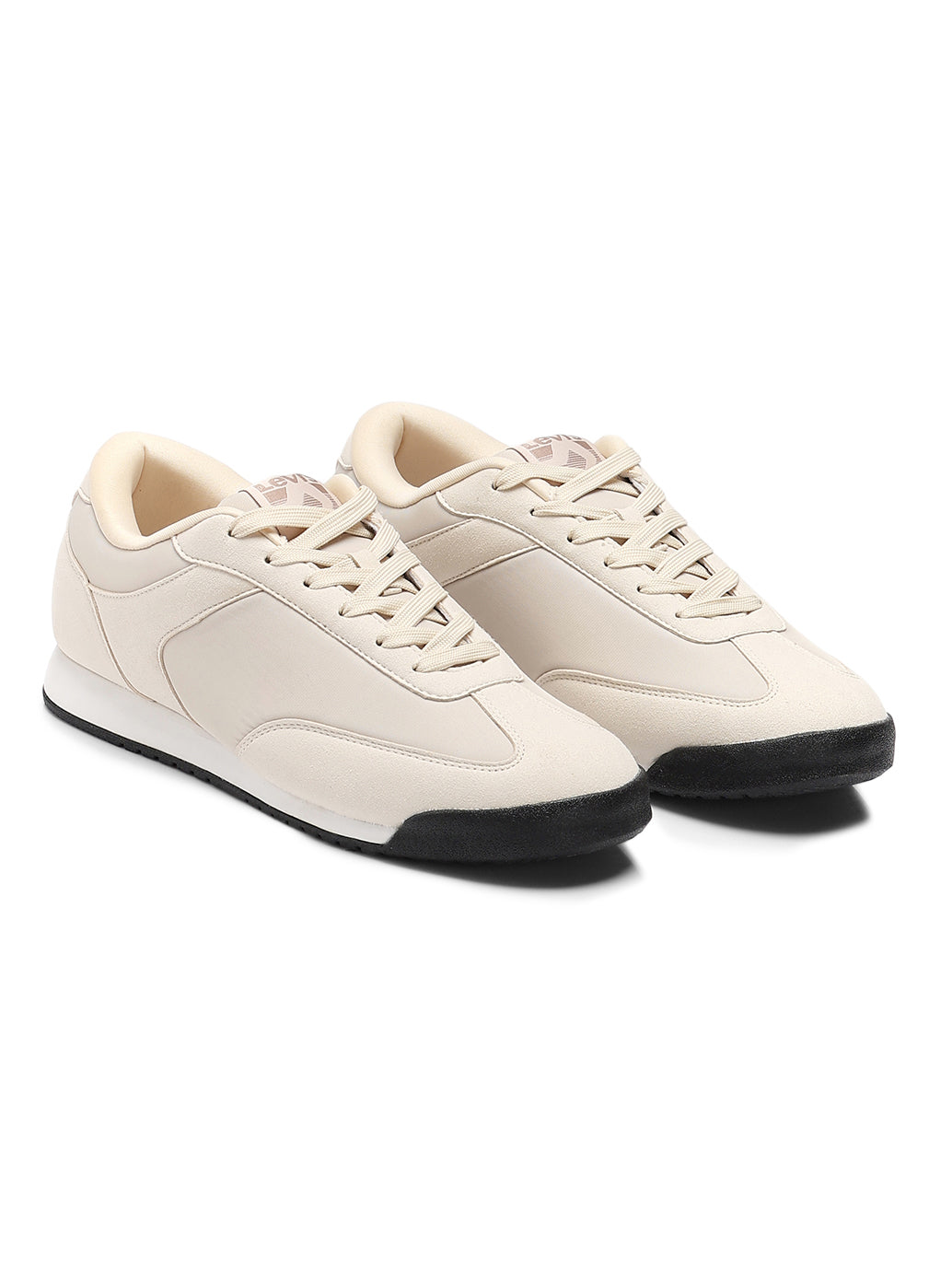 Men's Cream Casual Sneakers - Font View