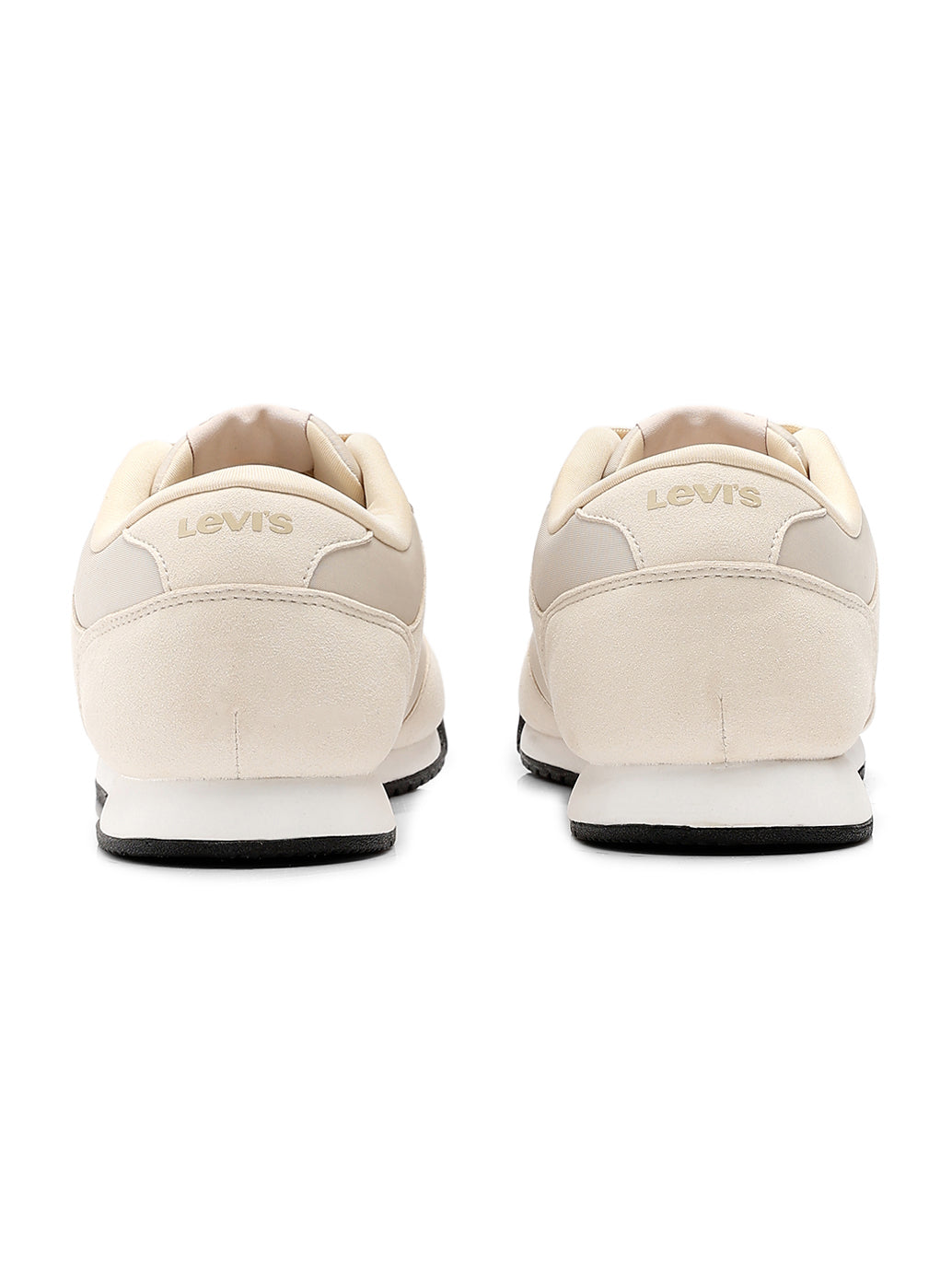 Men's Cream Casual Sneakers - Back View