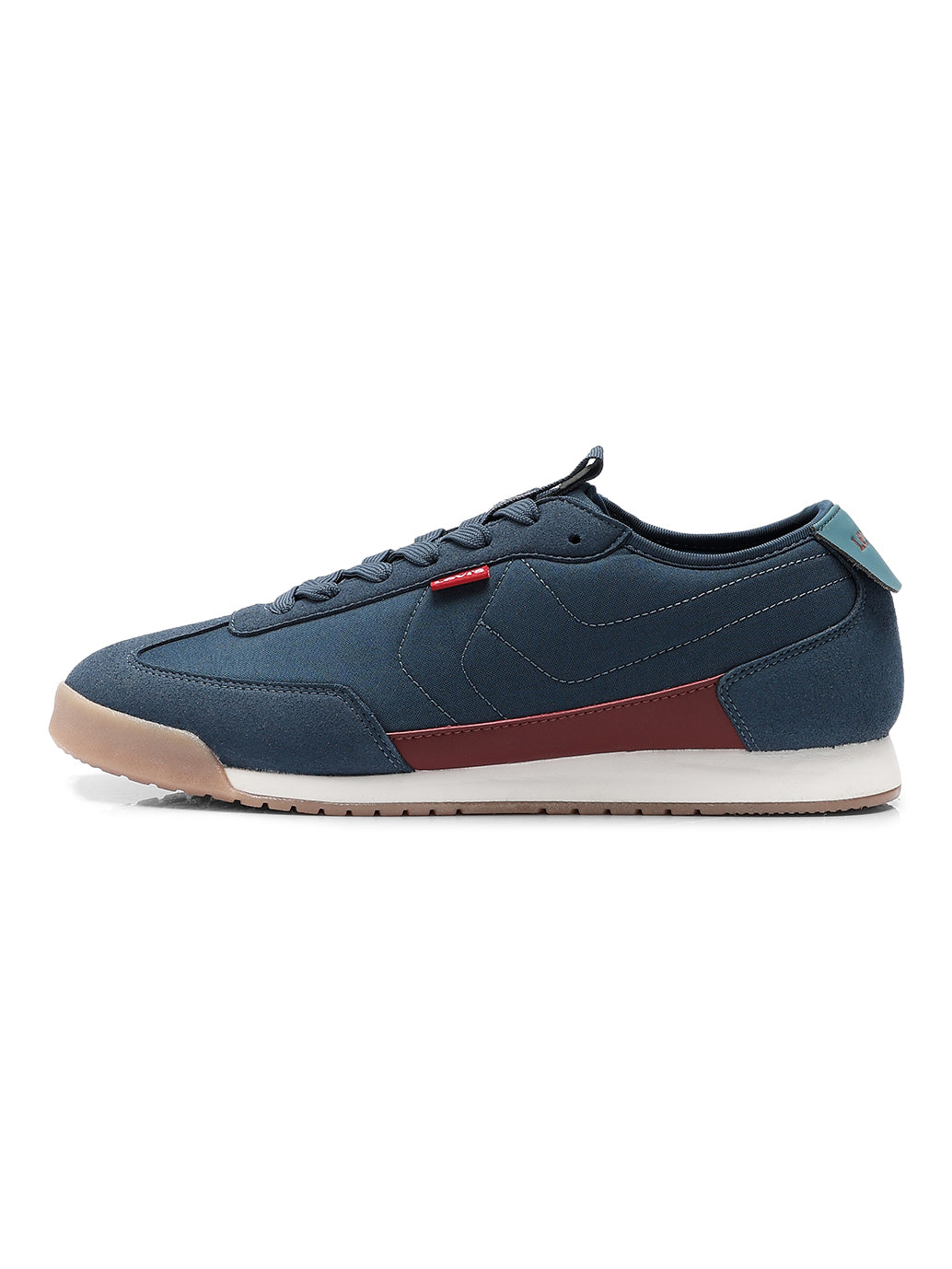 Men's Blue Casual Sneakers - Side View