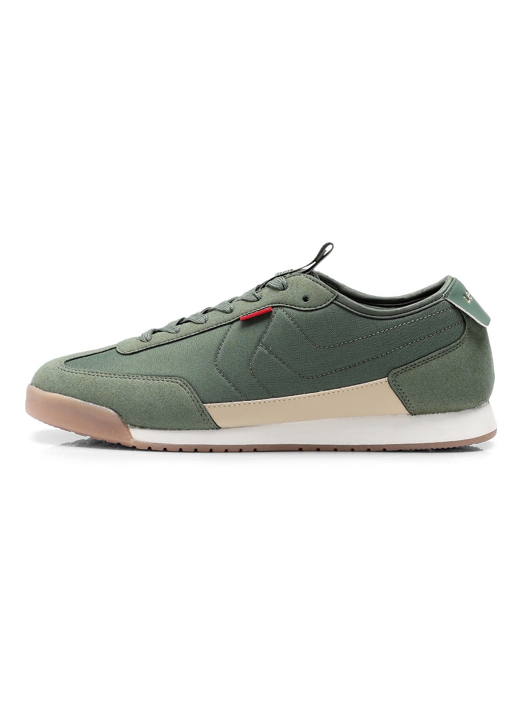 Men's Green Casual Sneakers - Side View