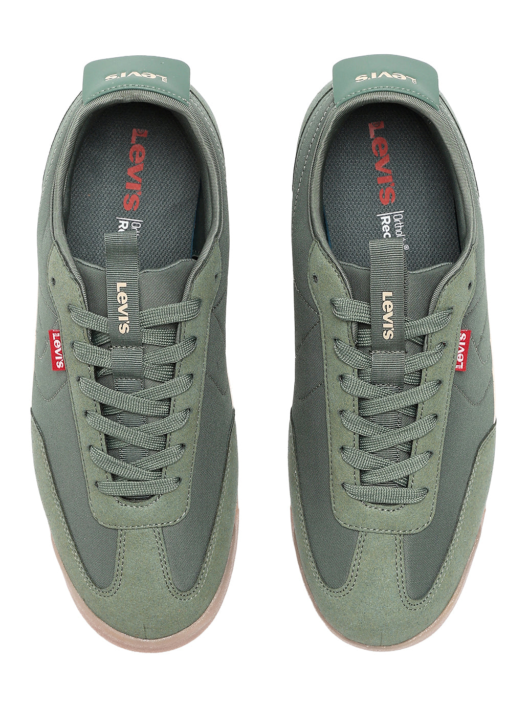 Men's Green Casual Sneakers - FontSet View