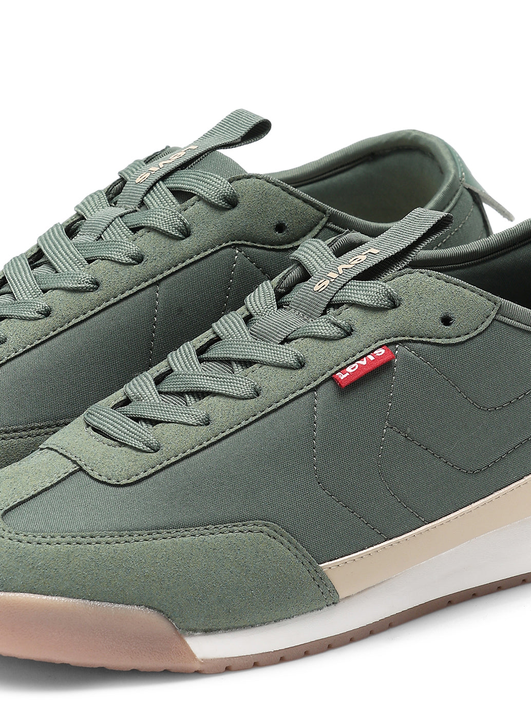 Men's Green Casual Sneakers - Detail View