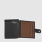 Men's Black Solid Card Holder - 8ae1c20b-b136-4e15-a2d0-496de1d996591742210059429-Men-Black--Tan-solid-Leather-Cardholder-9851742210058943-3 View