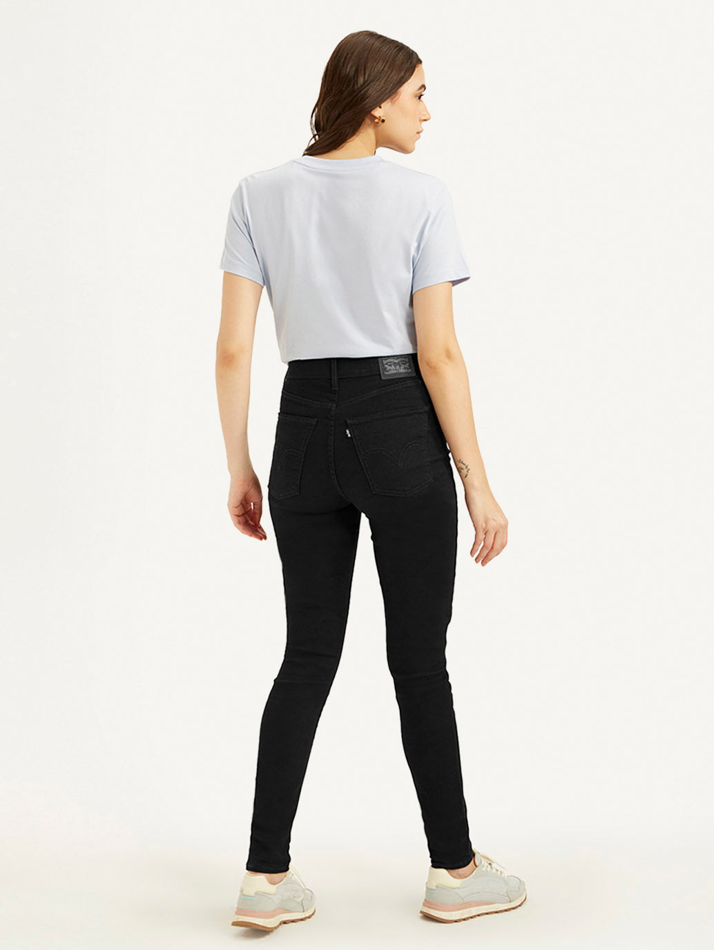 Women's Black Mile High Skinny Fit High Rise Jeans - 8ba88dbb2f7a04db86bc53abdf1e5489 View