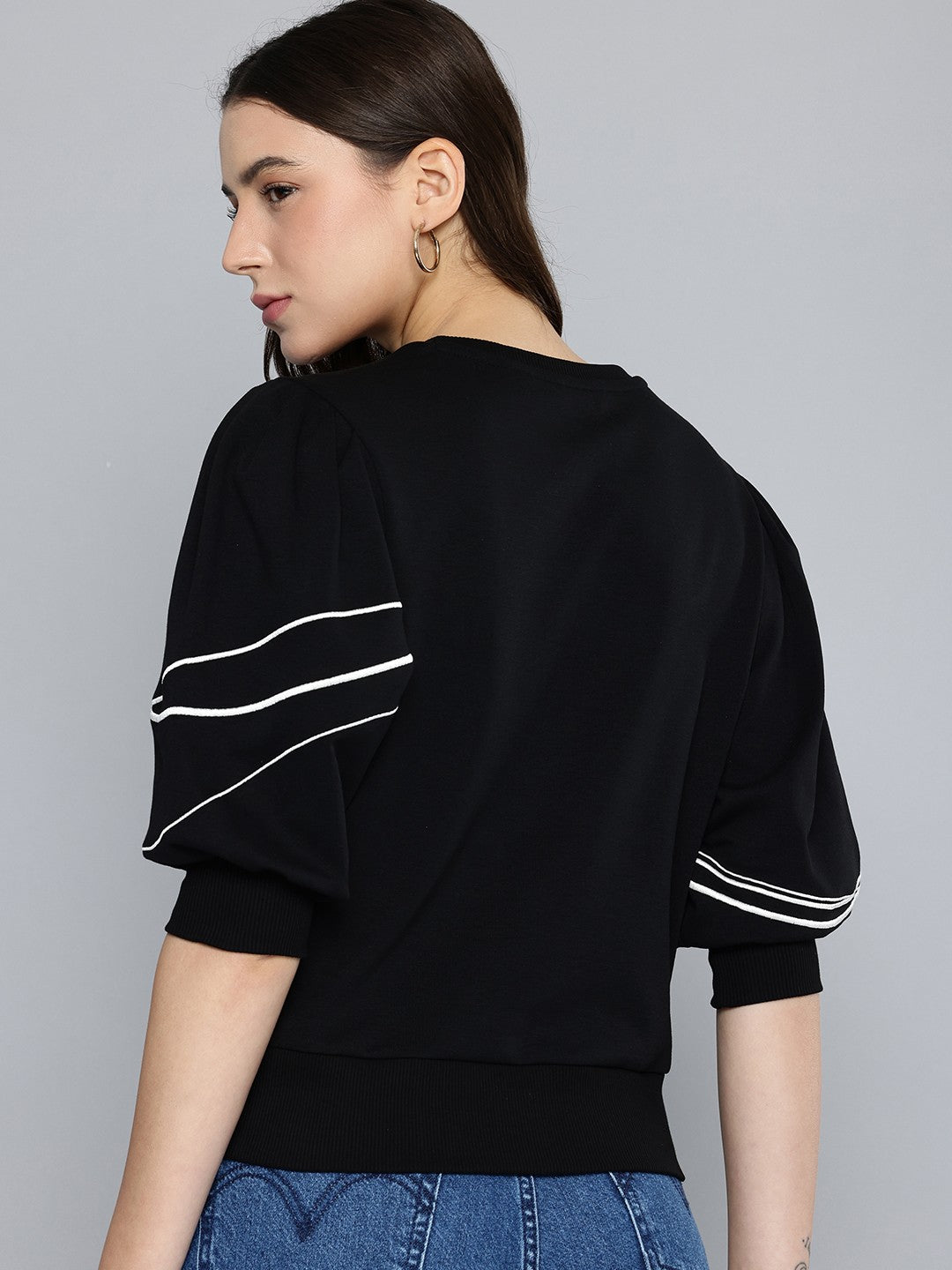 Women's Abstract Crew Neck Top - 8cff67e0-53d0-403f-a971-b02d36278dfd1741064471245-Womens-Abstract-Peach-Crew-Neck-Top-2321741064470871-4 View