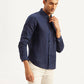 Men's Redloop Solid Regular Fit Linen Shirt - 8d3672325e14bb0cd0cfd199110bba76 View