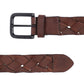 Men's Brown Textured Belt - 8d40ba84-0a52-4c81-a162-fe9af60e88b11742202135925-Men-Braided-Leather-Belt-2521742202135809-3 View