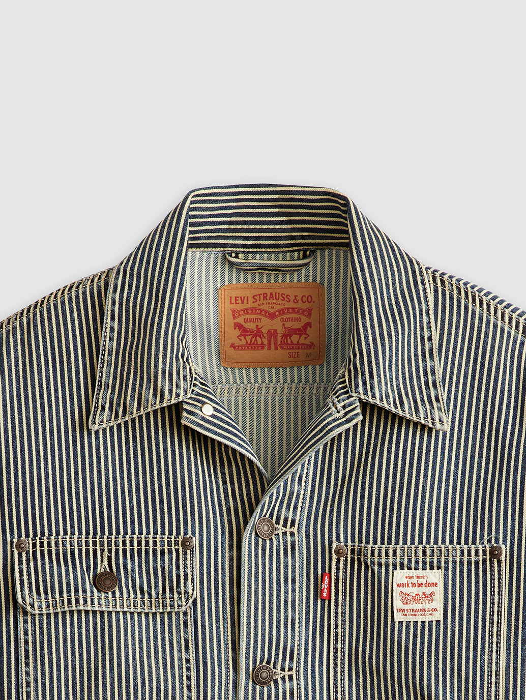 Livelice ウェア Mサイズ Men's Striped Blue Shacket – Levis India Store