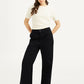 Women's High Rise Black Wide Leg Trousers - 8e729514c6a0472e58f9196d56900a2b View