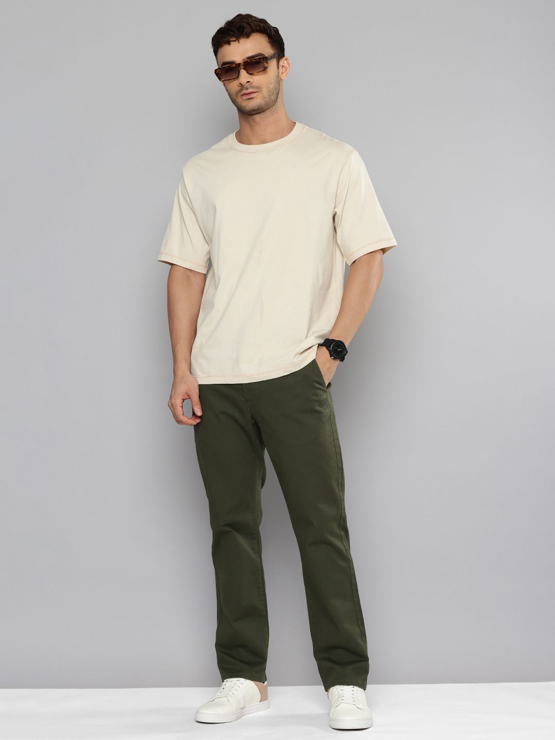 Men's Green Tapered Chinos - 90fec8de9d4e96cf16a429414b343abb View