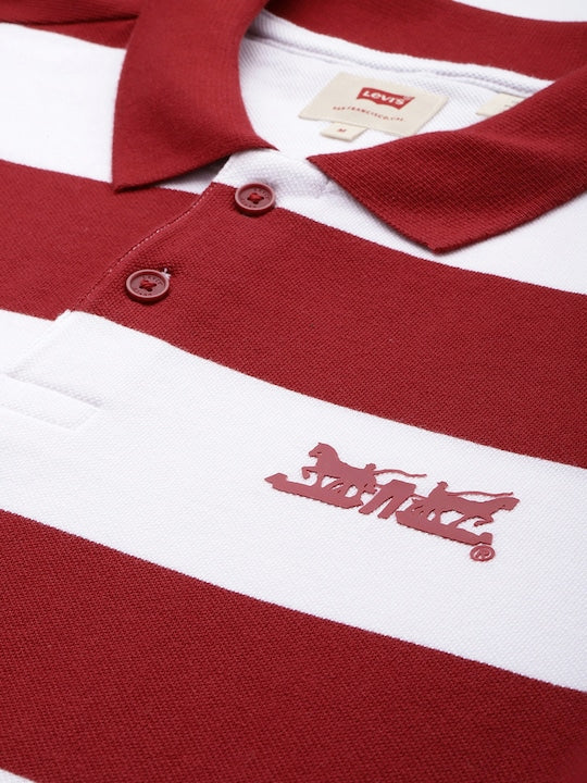 Men's Striped Polo T-shirt