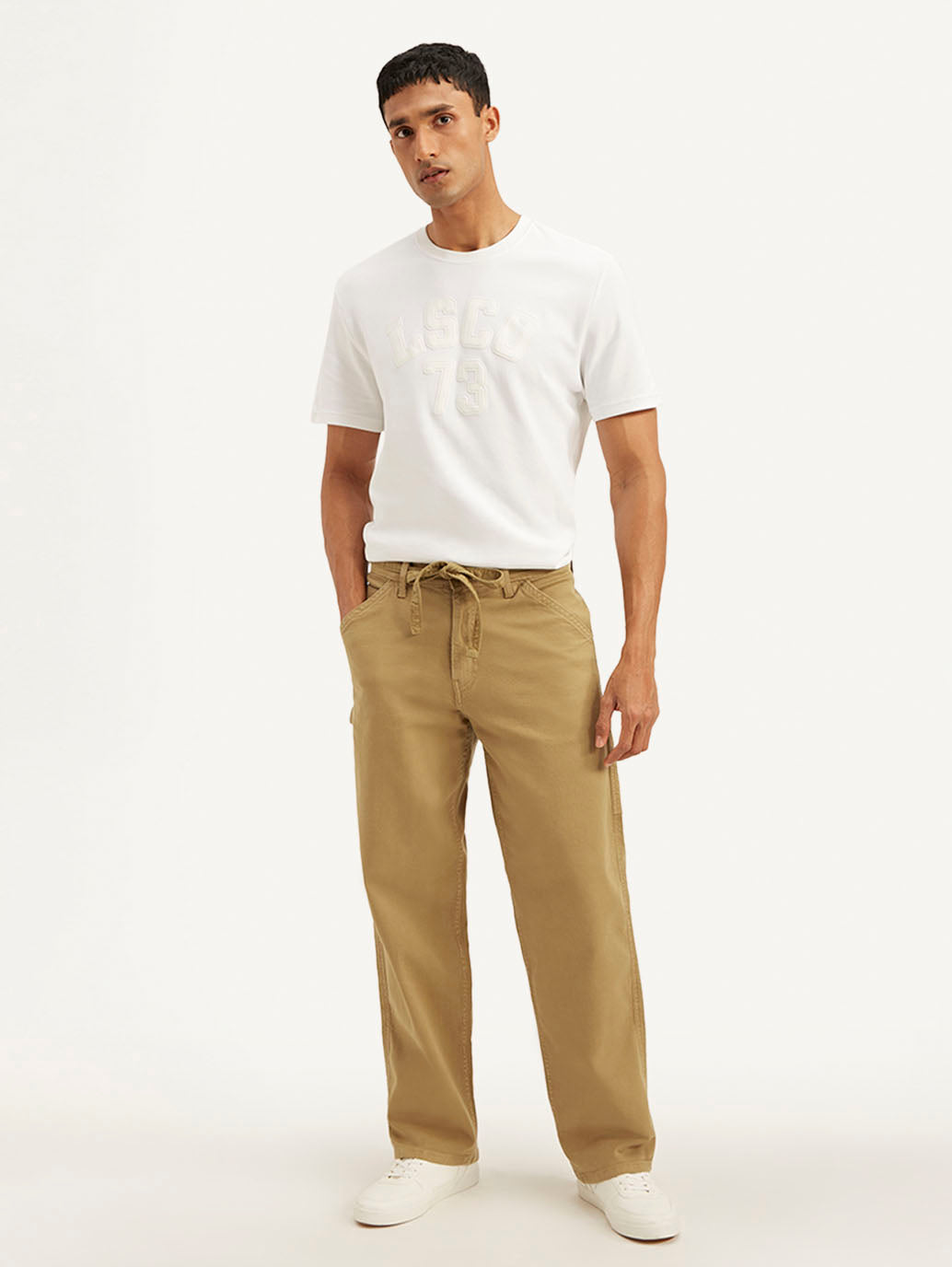 Men's Brown Silver Tab Baggy Mid Rise Jeans - 91647a184ca69d0c36442e453173b0ca View