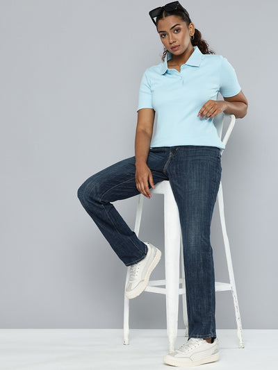 levi's Women's 724 Blue Straight Fit High Rise Jeans-picture-16