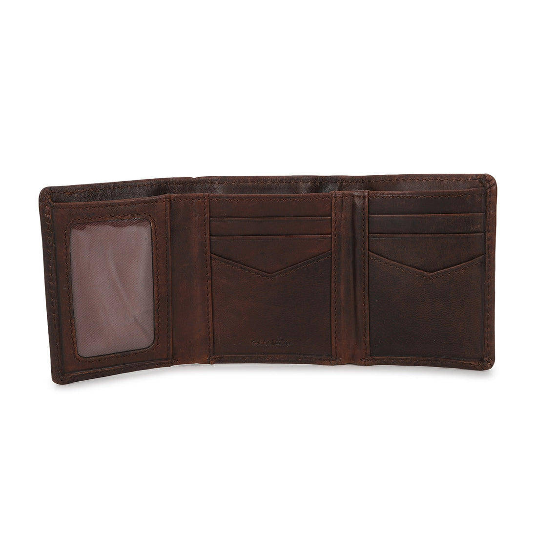 Men's Brown Brand Logo Tri-Fold Wallet - 7366ee09-9110-458e-aa10-1f20bd0dbc83 View