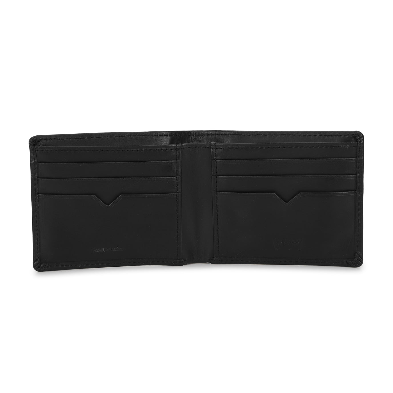 Men's Black Brand Logo Bi-Fold Wallet