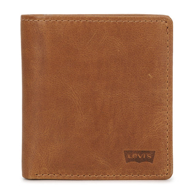 Men's Tan Brand Logo Bi-Fold Wallet