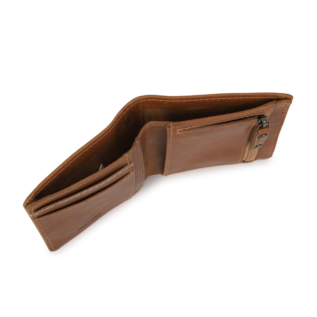 Men's Tan Brand Logo Bi-Fold Wallet - 48ab4d39-f408-455c-8a99-65cb22f09487 View