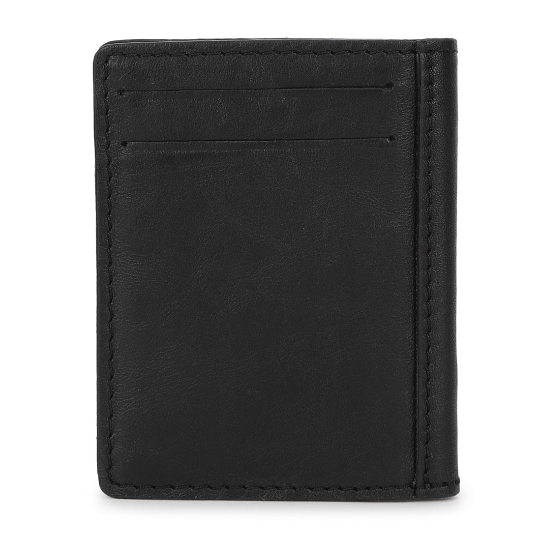 Men's Black Brand Logo Mechanical Card Wallet - d8d4ff13-4e3a-423b-924a-d6ad73e8a65a View