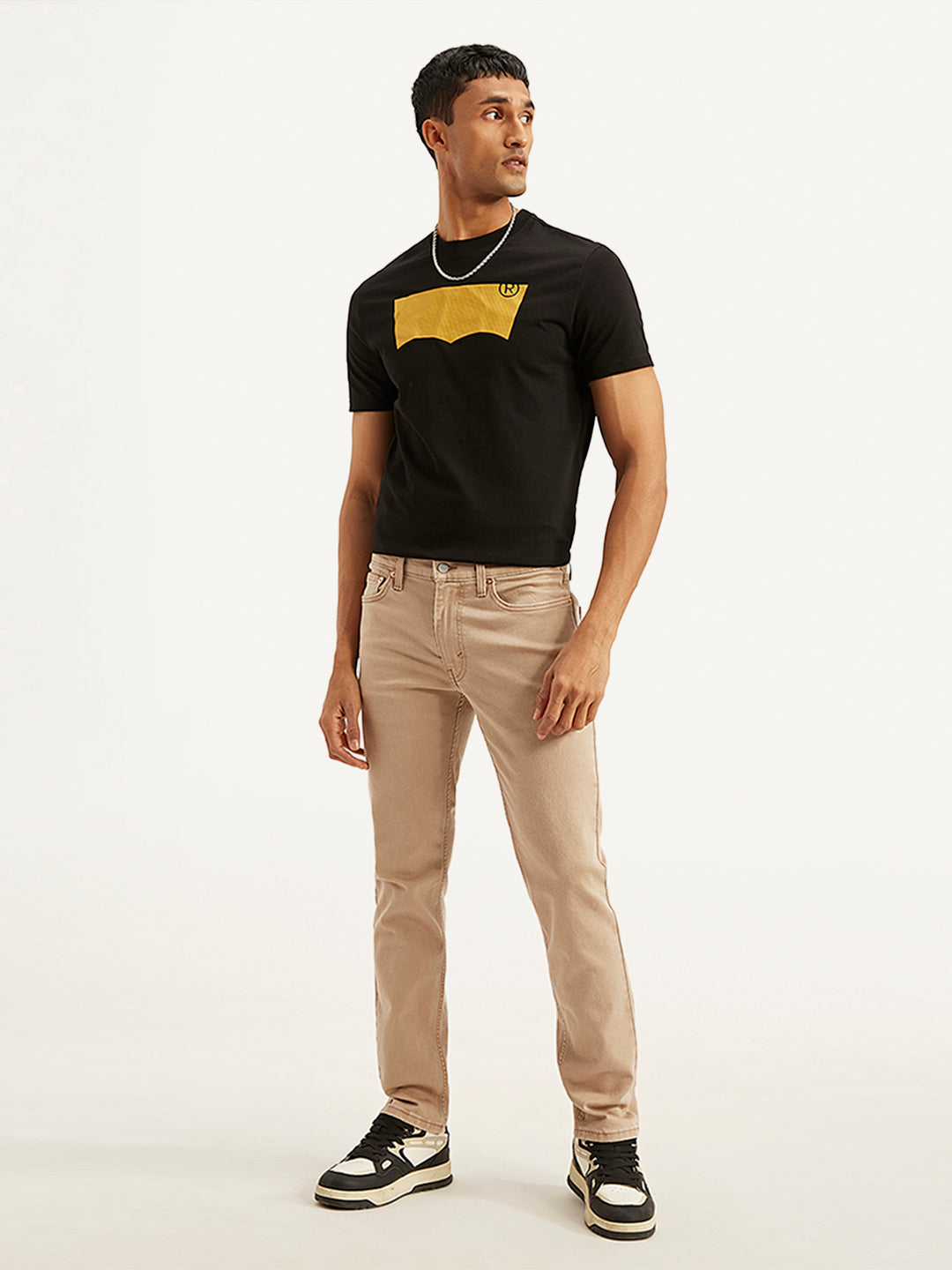 Men's 511 Beige Slim Fit Mid Rise Jeans