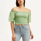 Women's Floral Green Off Shoulder Top - 996581b5127ba10a79769d0ea814d8f2 View
