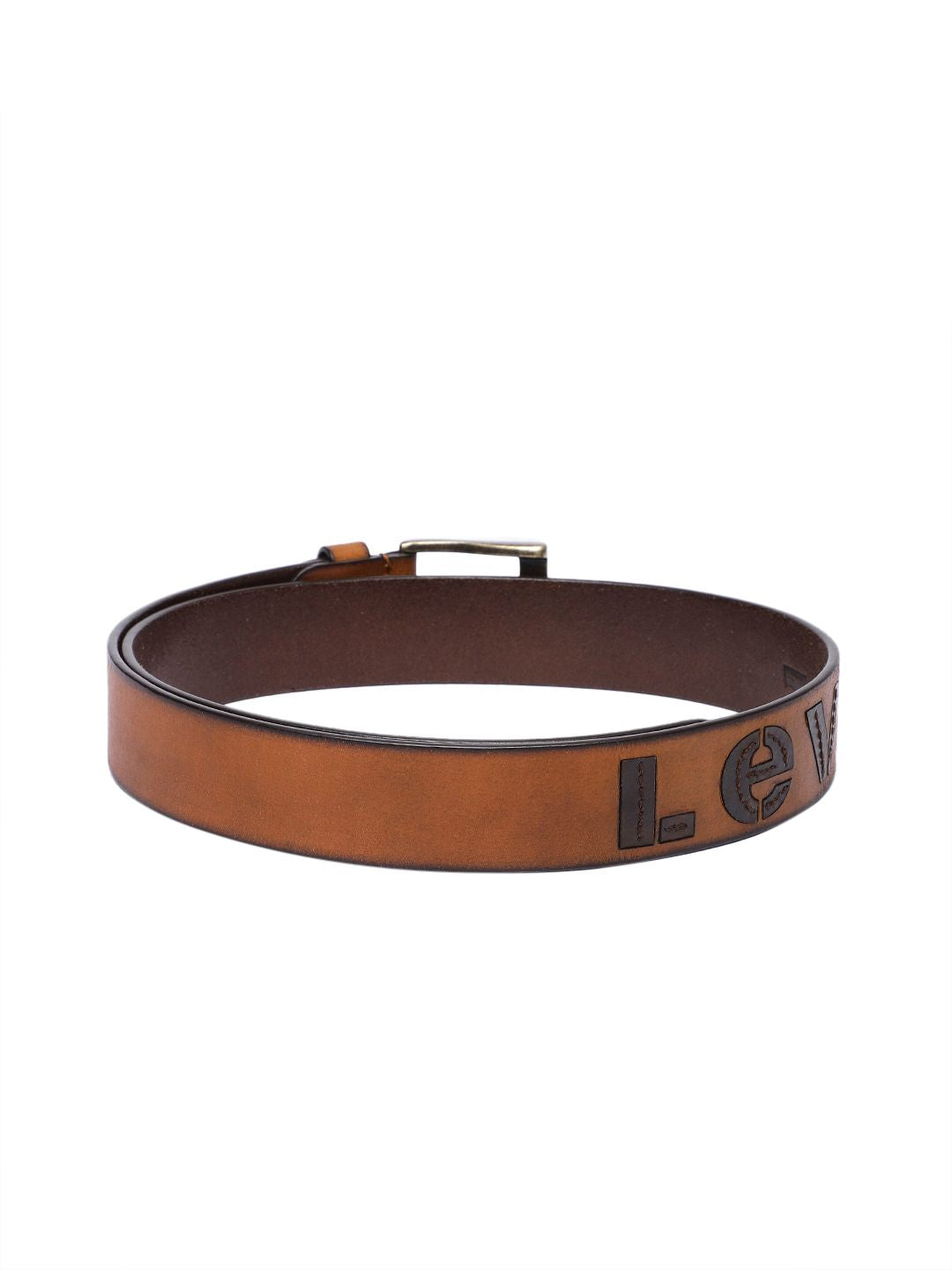 Men's Tan Textured Belt - 9b30792f-30b6-4487-b226-53a86fafcb741742204264550-Men-Textured-Leather-Belt-8111742204264347-2 View